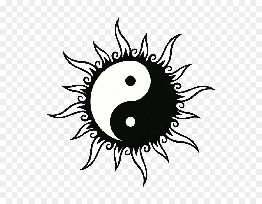 Tattoo Yin and yang Symbol - Black And White Sun png download - 700*700 - Free Transparent Tattoo png Download.