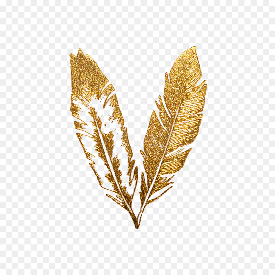 Feather Gold Flash Tattoo - gold texture png download - 1000*1000 - Free Transparent Feather png Download.