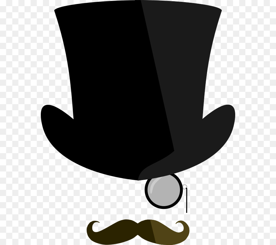 Top hat Monocle Moustache Clip art - Mustache png download - 634*800 - Free Transparent Top Hat png Download.