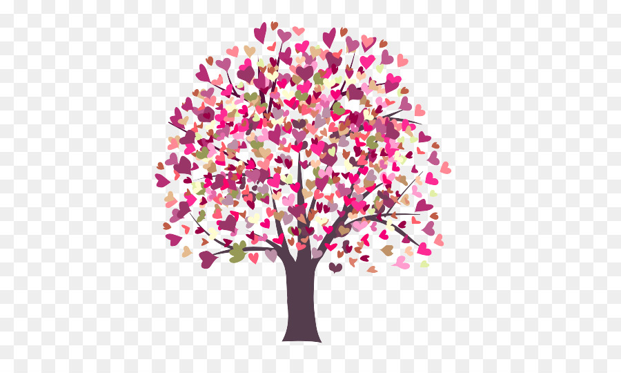 Valentines Day Heart Gift - Colorful Trees png download - 497*534 - Free Transparent Valentines Day png Download.