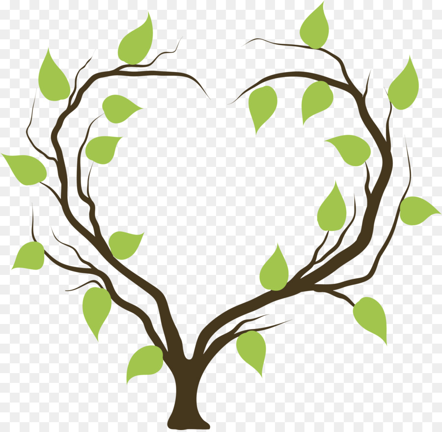 Tree Heart Branch Clip art - love tree png download - 3006*2926 - Free Transparent Tree png Download.