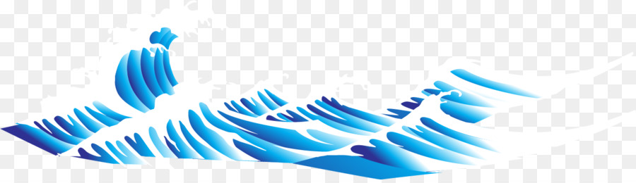 Wind wave Euclidean vector Capillary wave - Vector Hand-painted blue waves png download - 1332*377 - Free Transparent Wave png Download.
