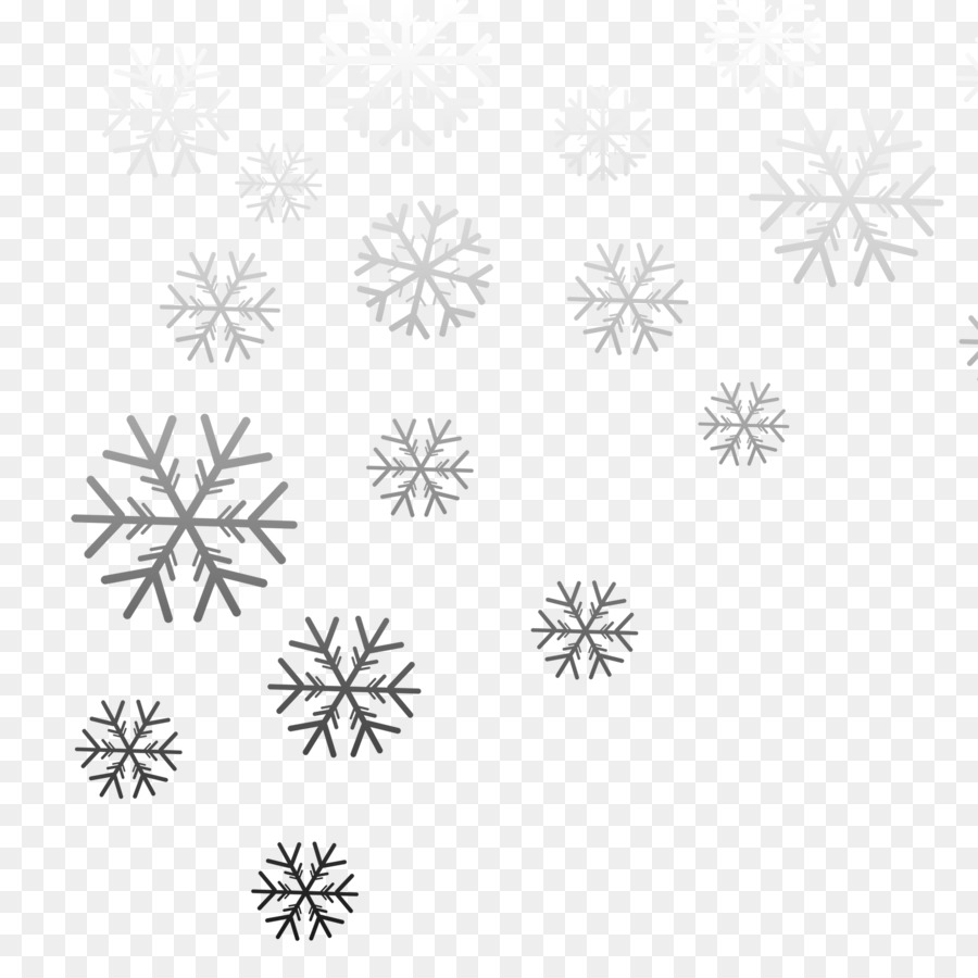 Black and white Snowflake Gradient Computer file - Black and white gradient snowflakes png download - 1890*1890 - Free Transparent Black And White png Download.