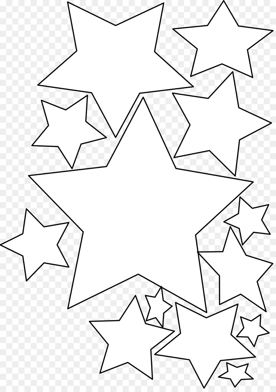 Black and white Line art Star of Bethlehem Clip art - Black Stars Clipart png download - 3333*4714 - Free Transparent Black And White png Download.