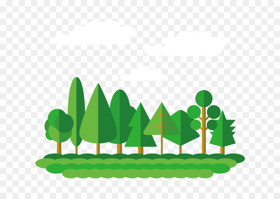 Flat design Forest Tree - Vector Forest png download - 725*639 - Free Transparent Flat Design png Download.
