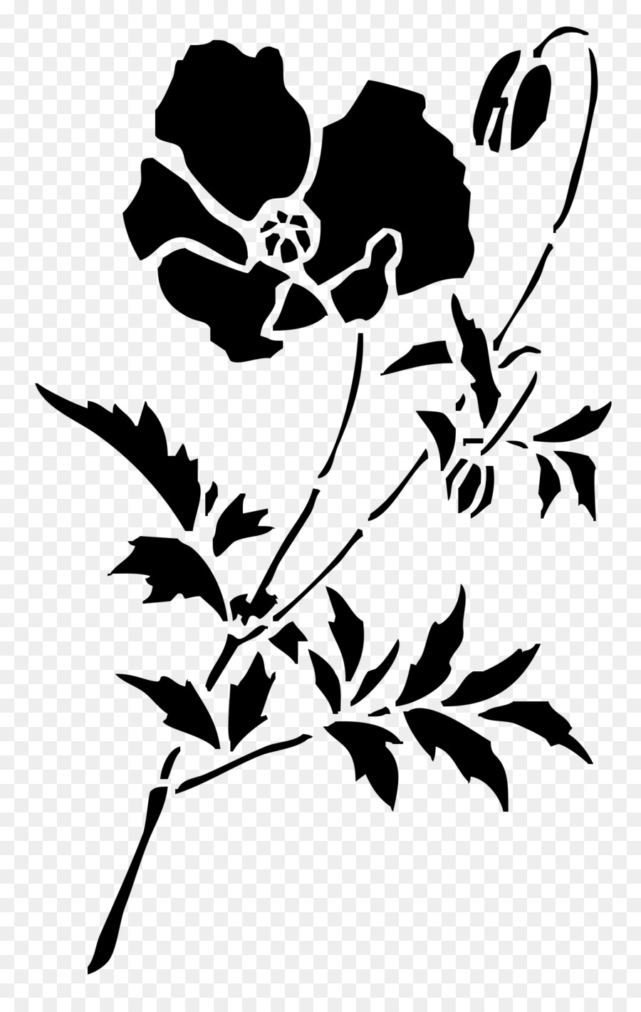 Stencil Silhouette Street art Drawing - poppy stencil png download - 1280*2000 - Free Transparent Stencil png Download.