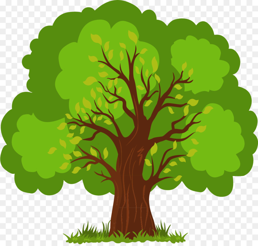 Euclidean vector Tree - Vector Hand-painted lush tree png download - 1108*1051 - Free Transparent Tree png Download.