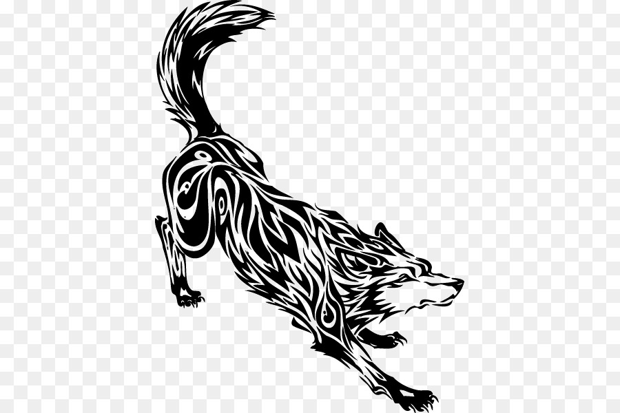 Wolf Tattoo Clip Art Tattoo artist - tribal horse head decal png download - 449*600 - Free Transparent Wolf png Download.