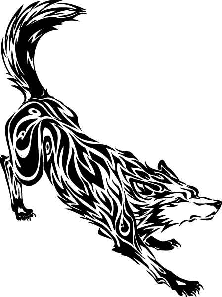 Wolf Tattoo Clip Art Tattoo artist - tribal horse head decal png ...