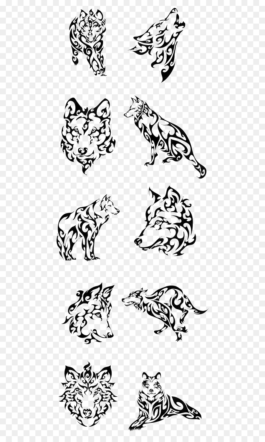 Comanche Tattoo Tribe Symbol Native Americans in the United States - Cartoon wolf png download - 564*1490 - Free Transparent Comanche png Download.