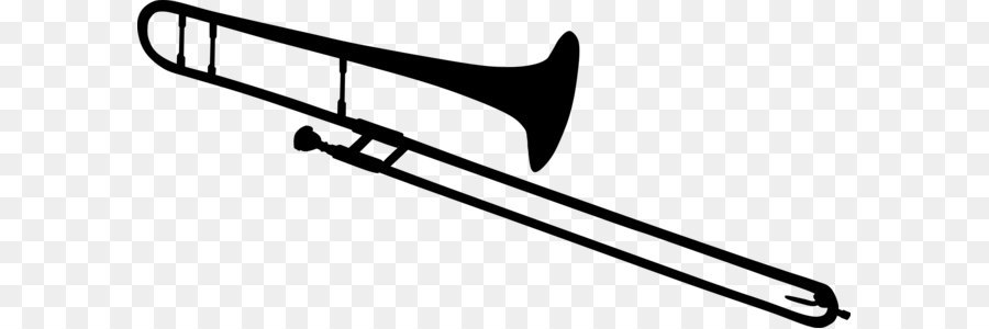 Trombone Silhouette Musical instrument Clip art - Trombone PNG png download - 2400*1105 - Free Transparent  png Download.