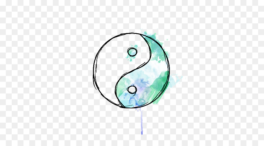 Drawing Yin and yang Watercolor painting - yin yan png download - 500*500 - Free Transparent Drawing png Download.