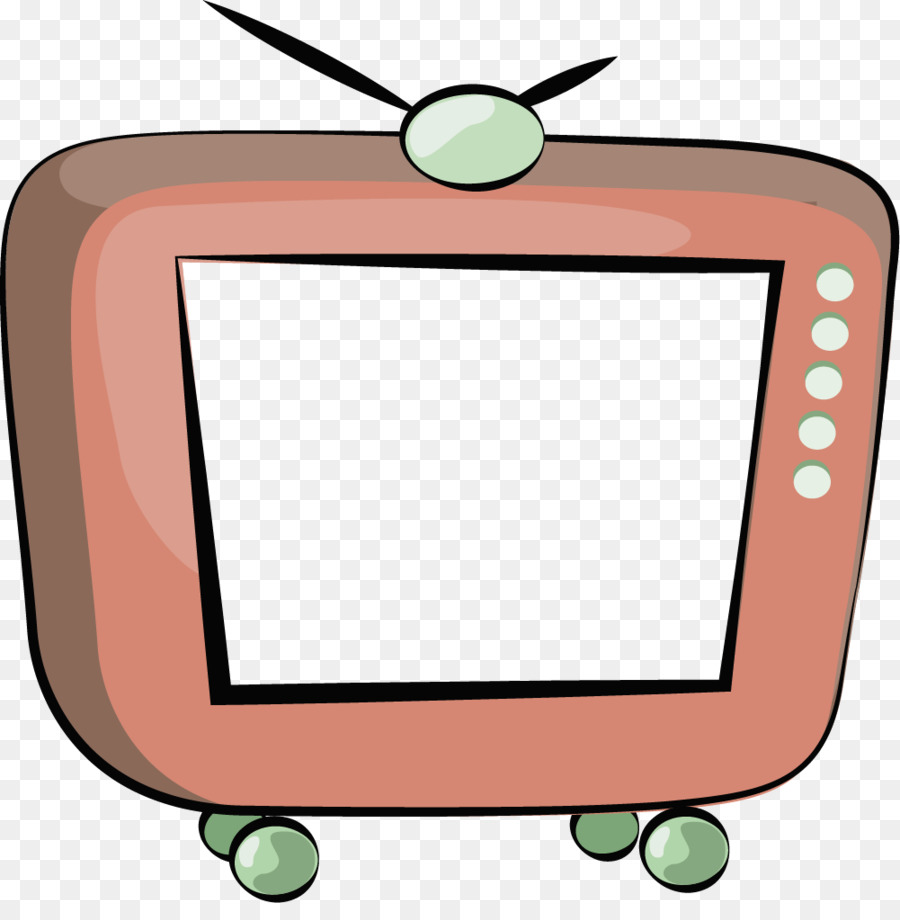 Television Cartoon Clip art - Cartoon Brown TV set png download - 1001*1004 - Free Transparent Television png Download.