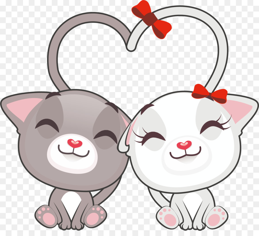 Cat Kitten - Snuggle two cats each other png download - 1939*1727 - Free Transparent  png Download.