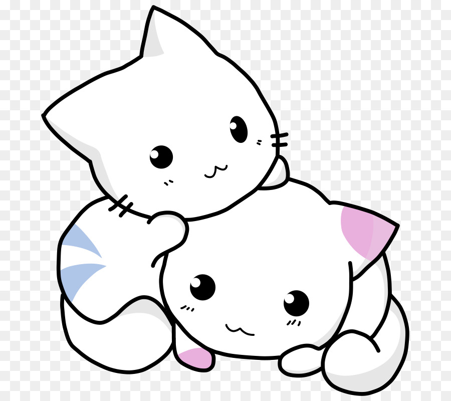 Kitten Cat Giant panda Clip art - Two cats png download - 755*800 - Free Transparent Kitten png Download.