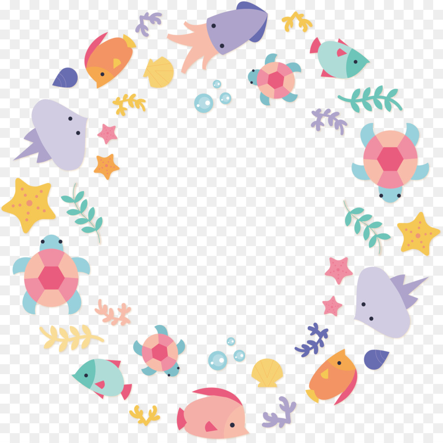 Euclidean vector Under the Sea Animal - Sea animal garland design png download - 4353*4337 - Free Transparent Sea png Download.