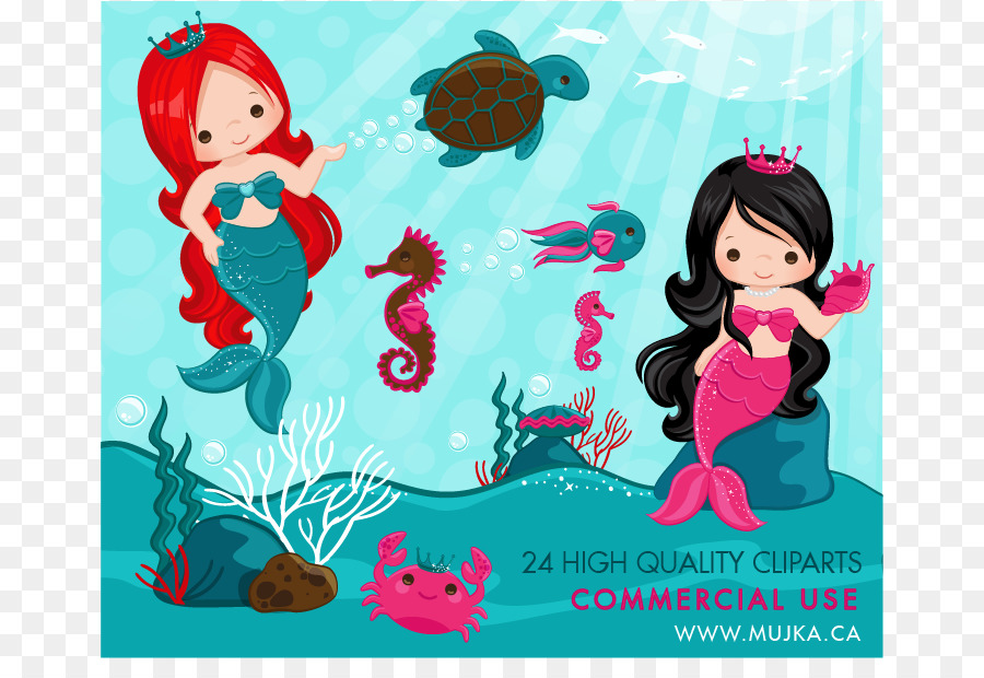 Mermaid Under the Sea Clip art - Cute Mermaid Cliparts png download - 716*602 - Free Transparent Mermaid png Download.