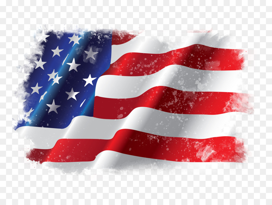 USA Flag Map PNG Clip Art Image​