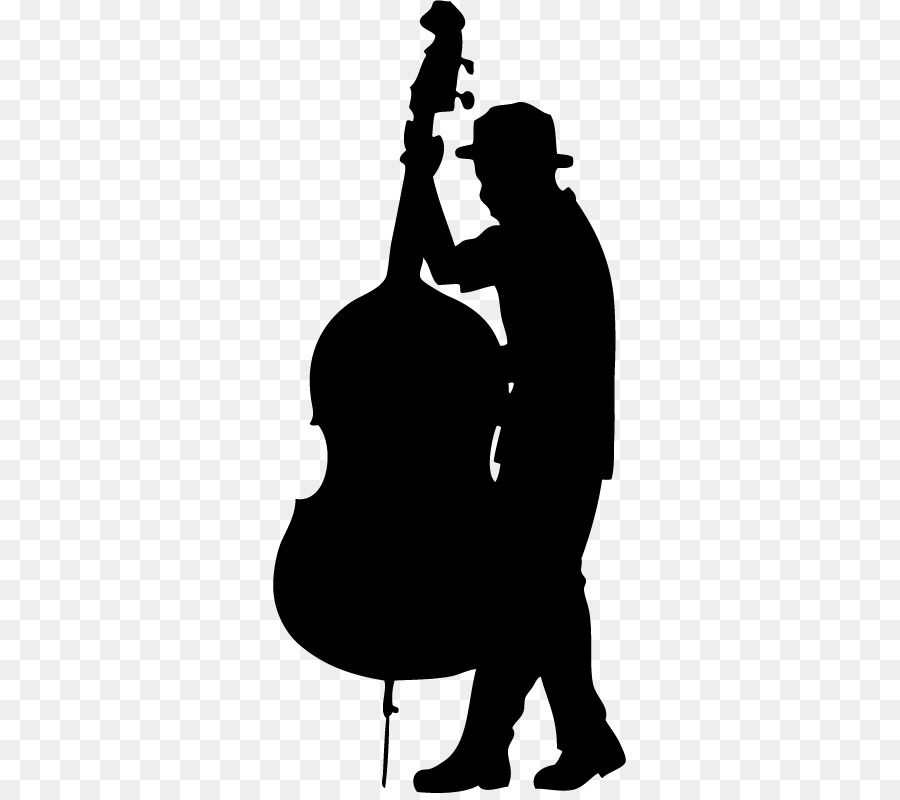 Silhouette Cello Double bass Musician - Silhouette png download - 353*793 - Free Transparent  png Download.