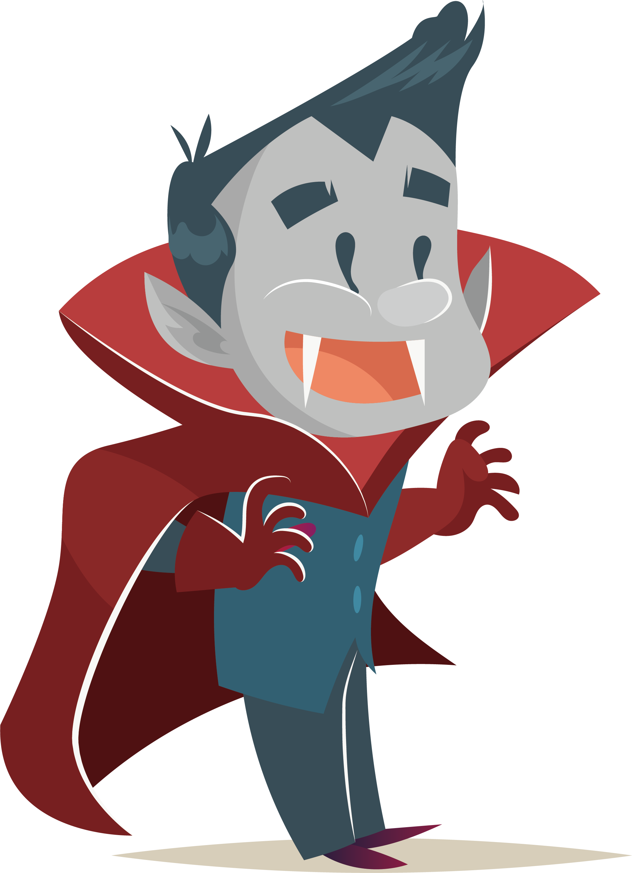 Cartoon Animation Halloween Illustration - Happy Vampire png download ...