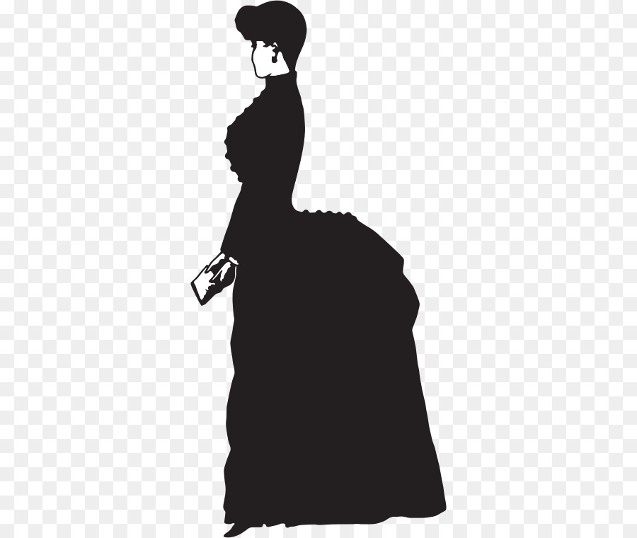 Victorian era Silhouette Woman - old fashion png download - 362*760 - Free Transparent Victorian Era png Download.