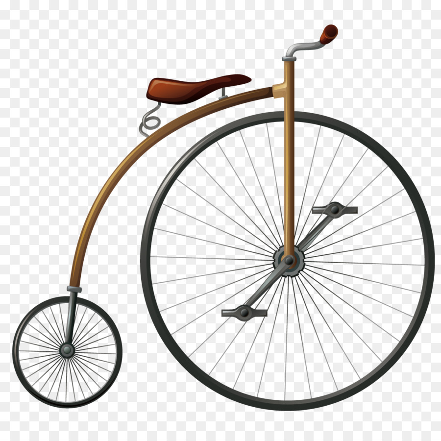Bicycle wheel Penny-farthing Big wheel - Vector Vintage bicycle png download - 1200*1200 - Free Transparent Bicycle png Download.
