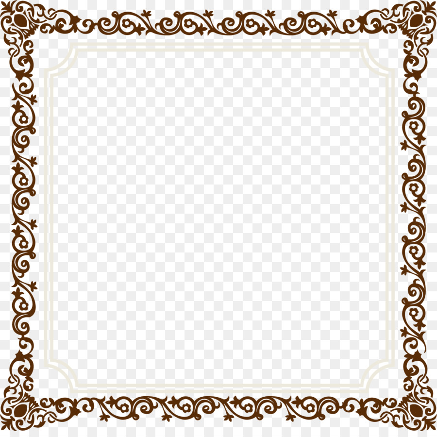 Picture frame Ornament - Old vintage border frame vector material png png download - 1270*1253 - Free Transparent Picture Frame png Download.