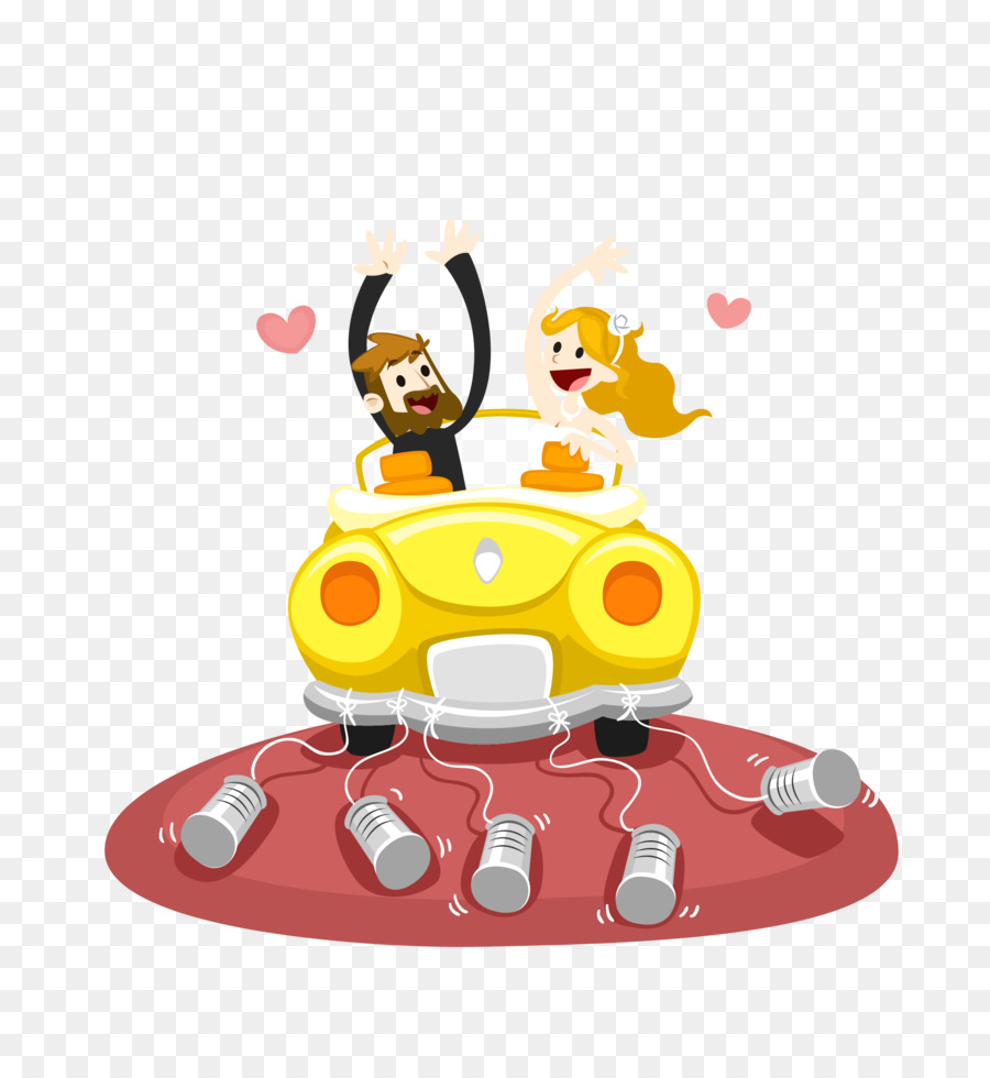 Car Marriage Download Euclidean vector couple - The bride and groom take wedding car vector png download - 1972*2133 - Free Transparent Car png Download.