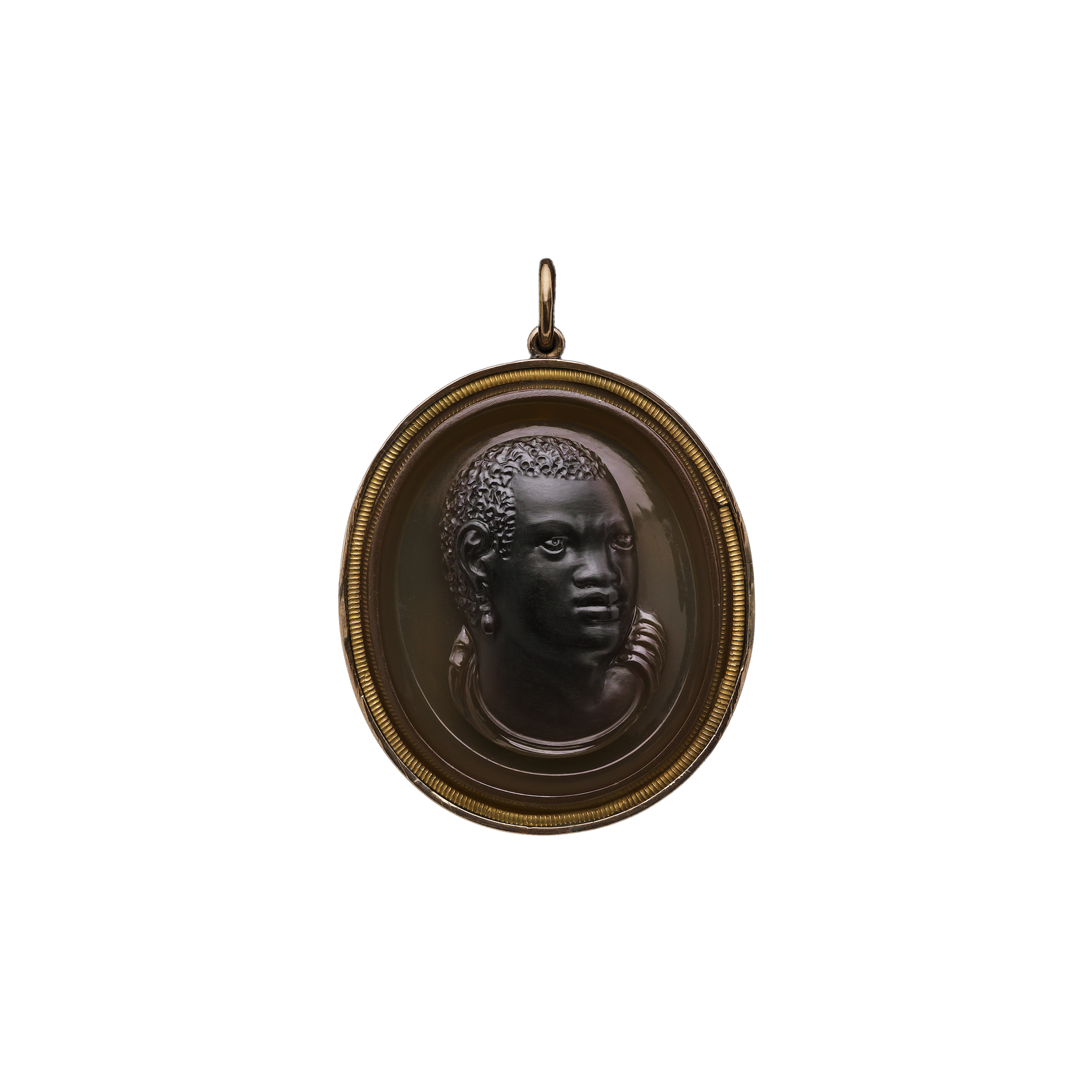 Cameo Oval Bust Warrior Charms & Pendants - instagrm png download ...