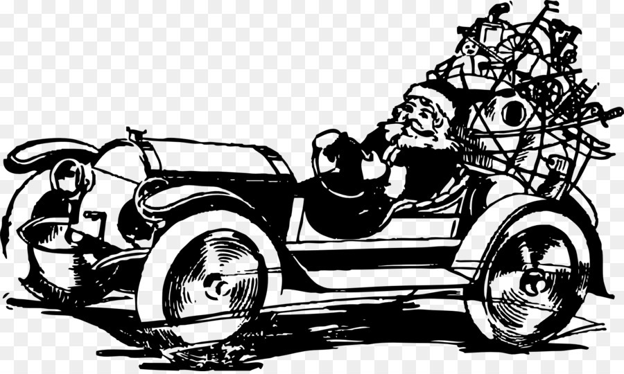 Car Santa Claus Christmas Clip art - driving png download - 1920*1144 - Free Transparent Car png Download.