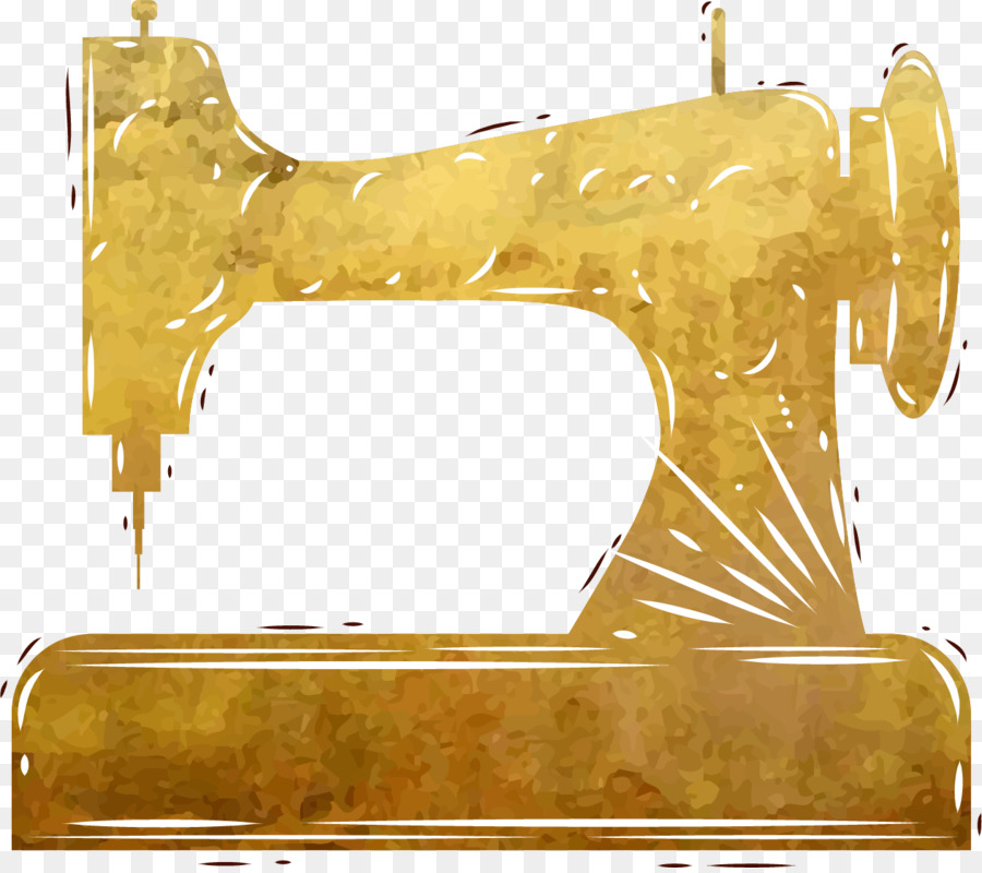 Sewing machine Euclidean vector - Vector painted gold sewing machine png download - 1262*1115 - Free Transparent Sewing Machine png Download.