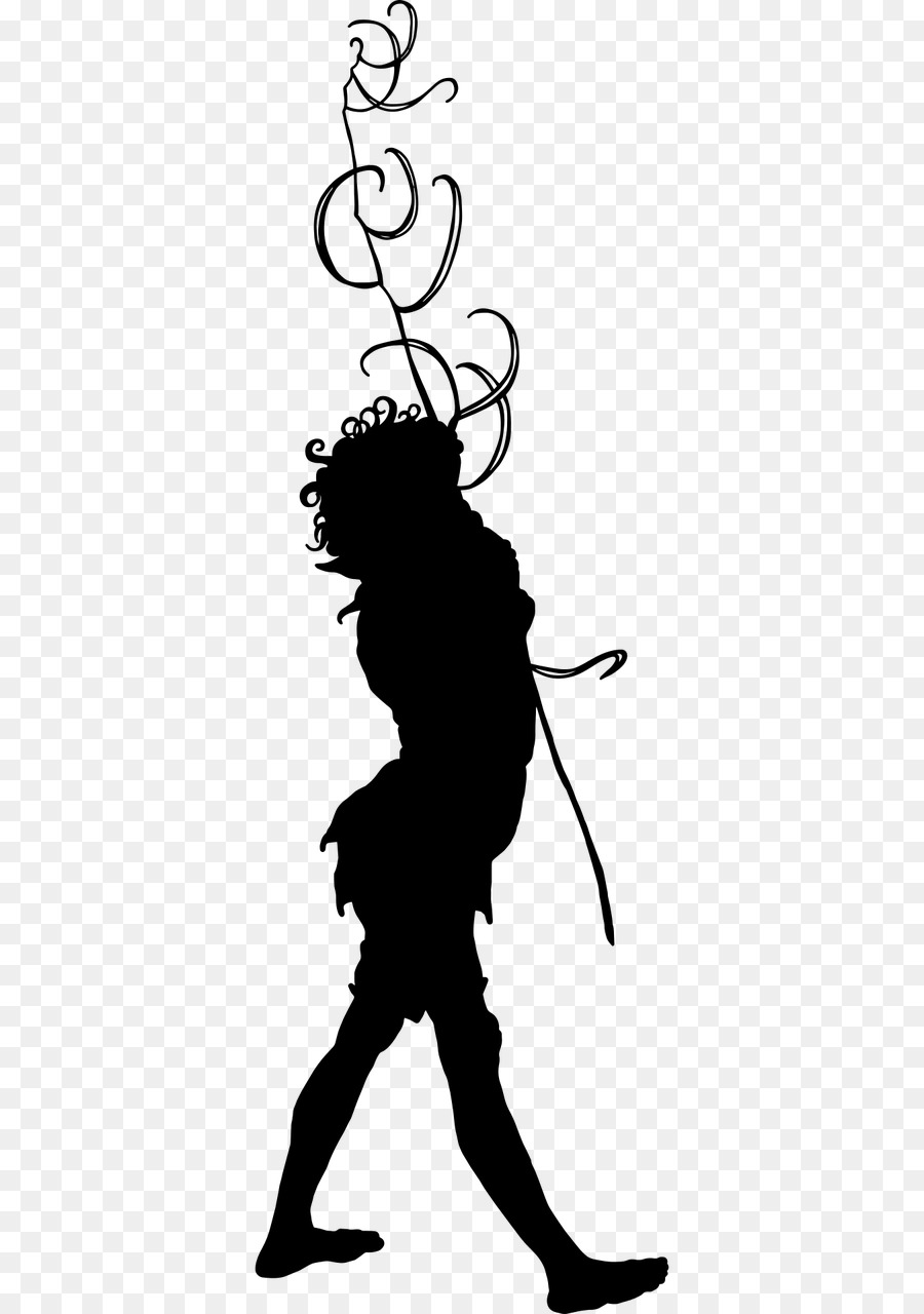 Silhouette Black and white Person Clip art - Silhouette png download - 640*1280 - Free Transparent Silhouette png Download.