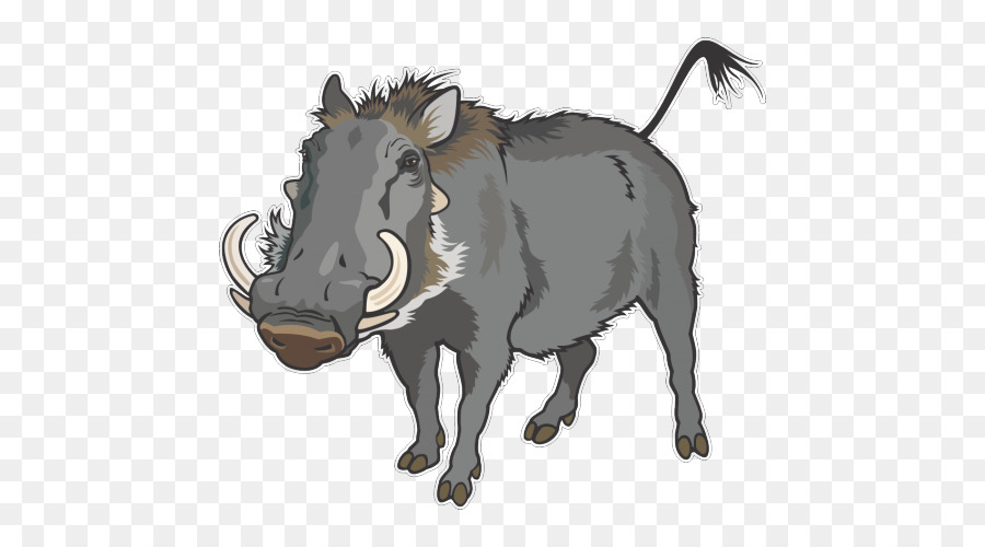 Common warthog Wild boar Clip art Vector graphics Illustration - boar png download - 500*500 - Free Transparent Common Warthog png Download.