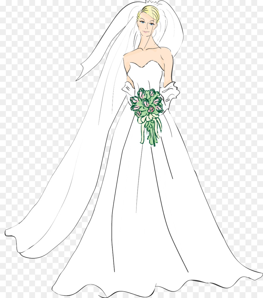 Bridegroom Wedding invitation Clip art - dress png download - 1054*1194 - Free Transparent Bride png Download.