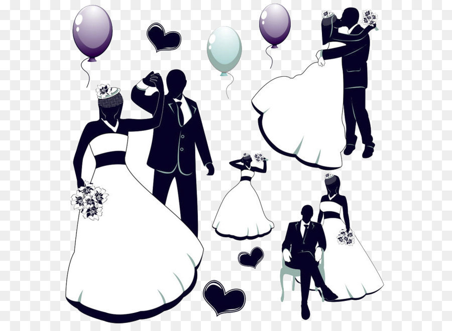 Wedding invitation Bride Illustration - Wedding vector material png download - 650*650 - Free Transparent Wedding Invitation png Download.