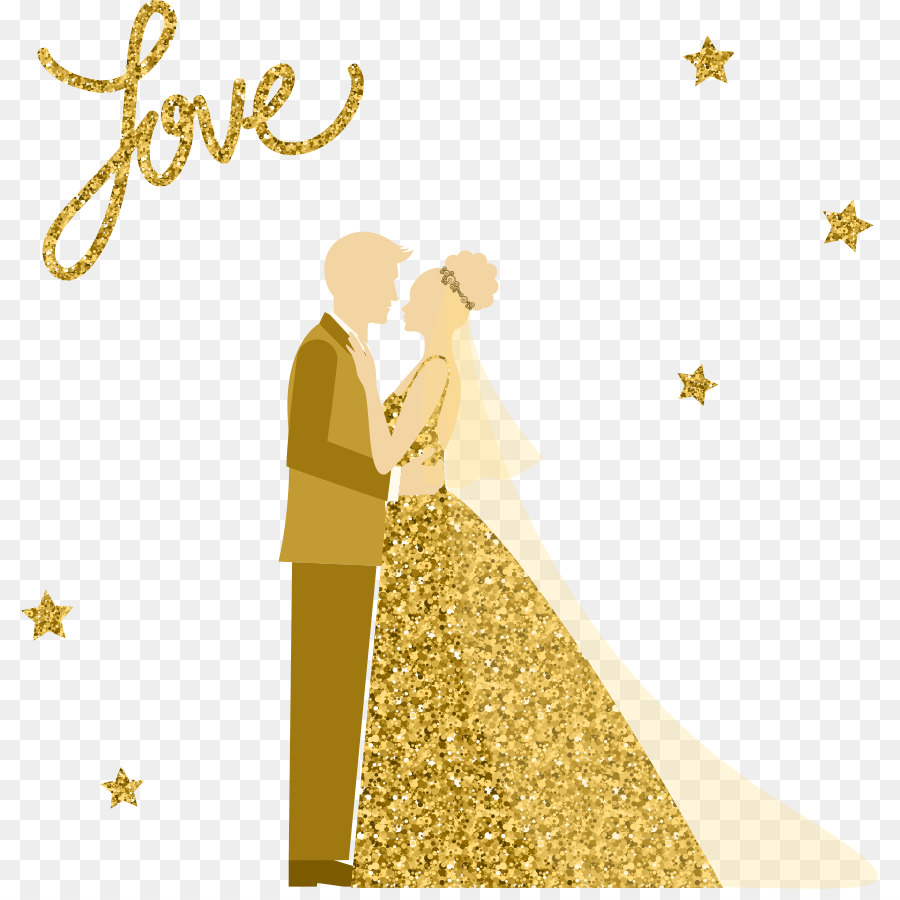 Silhouette Illustration - Vector wedding png download - 857*889 - Free Transparent Silhouette png Download.
