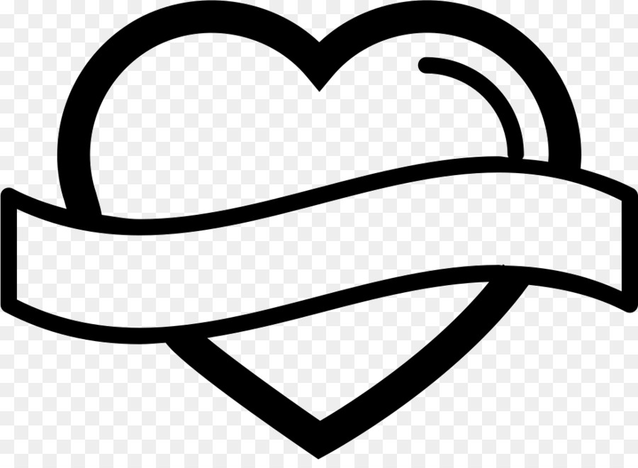 Heart Shape Clip art - White banner png download - 981*706 - Free Transparent  png Download.