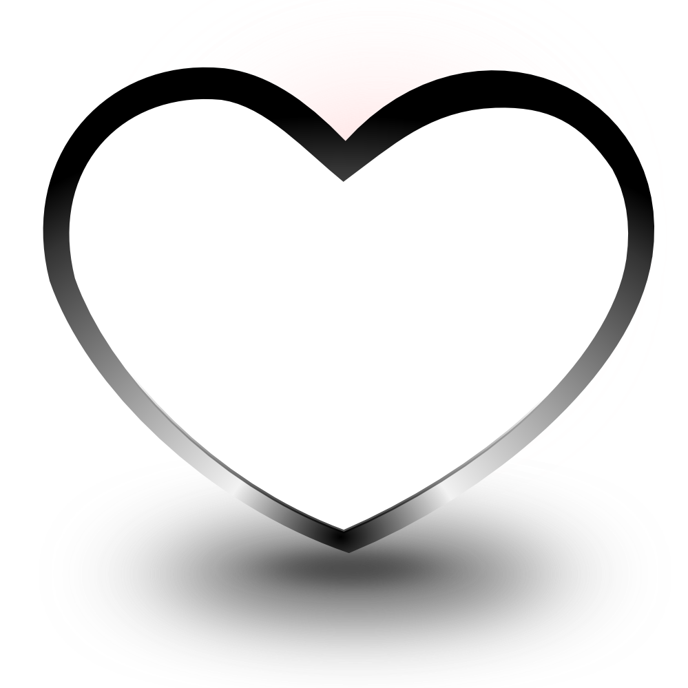 Black and white Heart Coloring book Drawing Clip art - Black And White ...