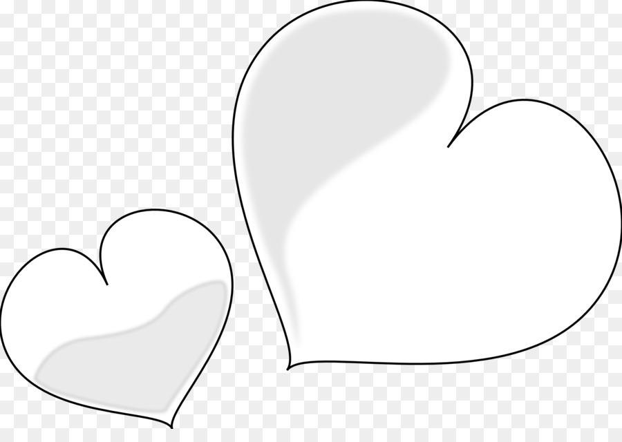 White Heart Clip art - Hearts Black And White png download - 2555*1763 - Free Transparent  png Download.