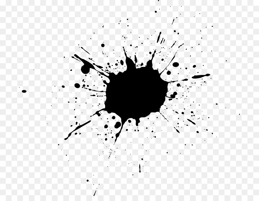 Painting Splatter film Black and white T-shirt - painting png download - 768*683 - Free Transparent Painting png Download.