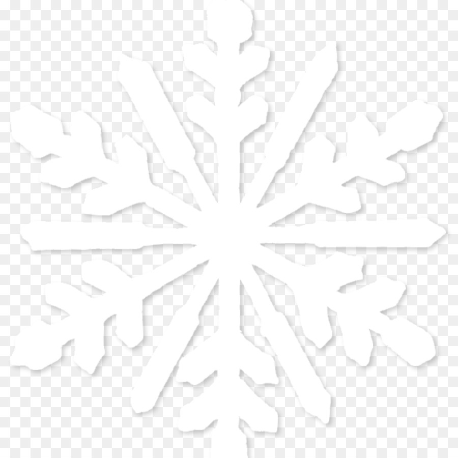 White snowflakes collection transparent background