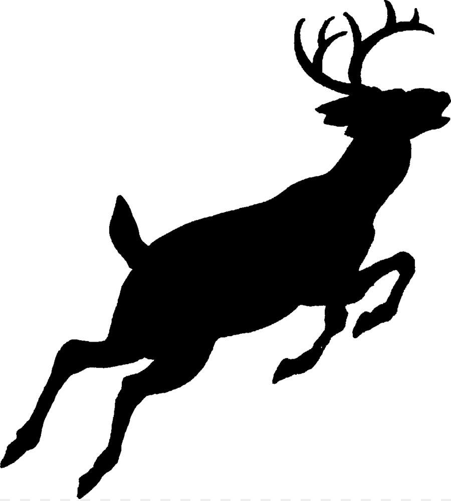 White-tailed deer Reindeer Silhouette Clip art - deer png download ...