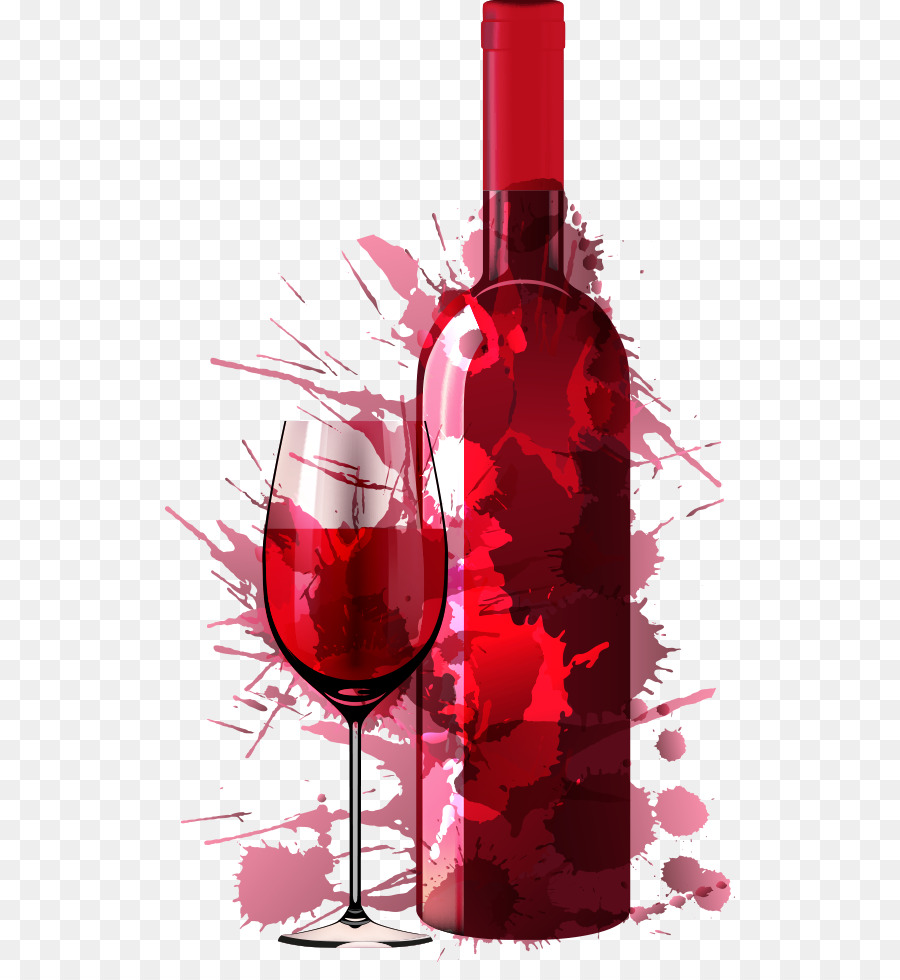 Wine Party Painting Drink Dinner - Vector creative red wine png download - 570*962 - Free Transparent Red Wine png Download.