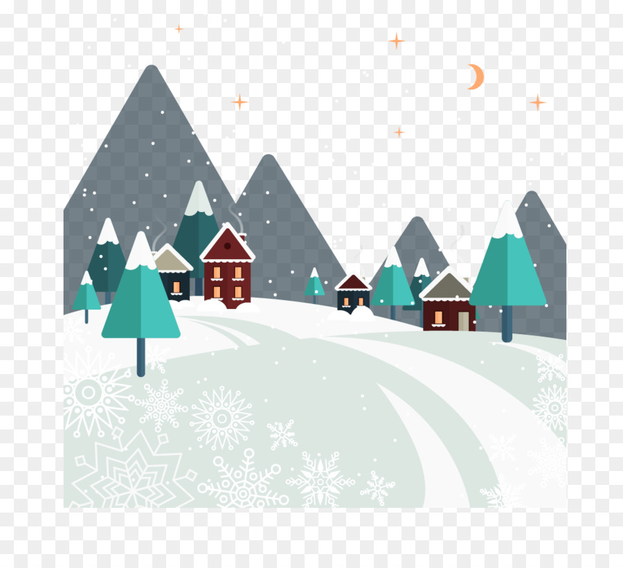 Landscape Night - Winter night png download - 991*885 - Free Transparent Landscape png Download.