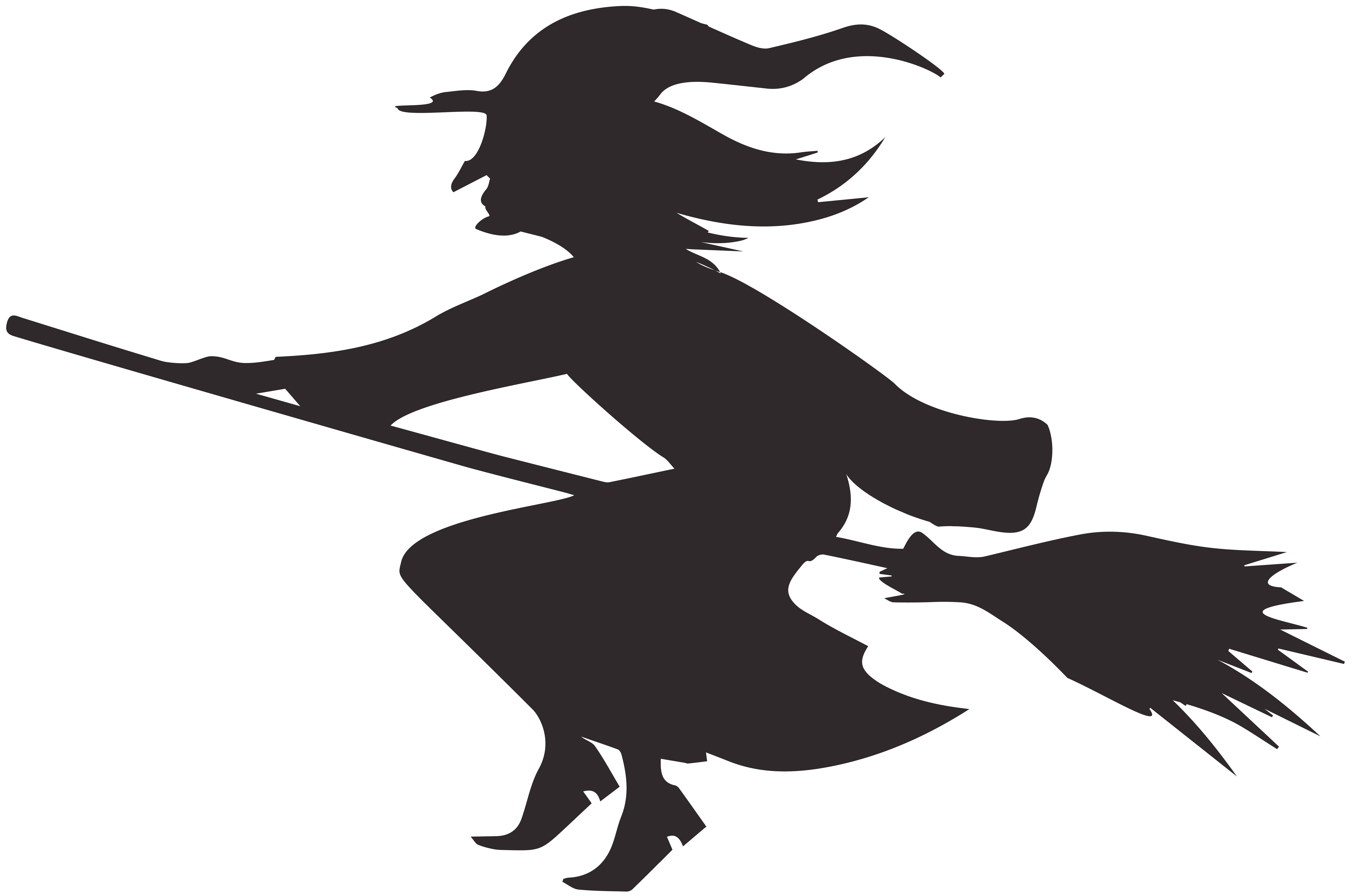 Halloween Witchcraft Silhouette Sewing - Halloween Witch Silhouette PNG ...