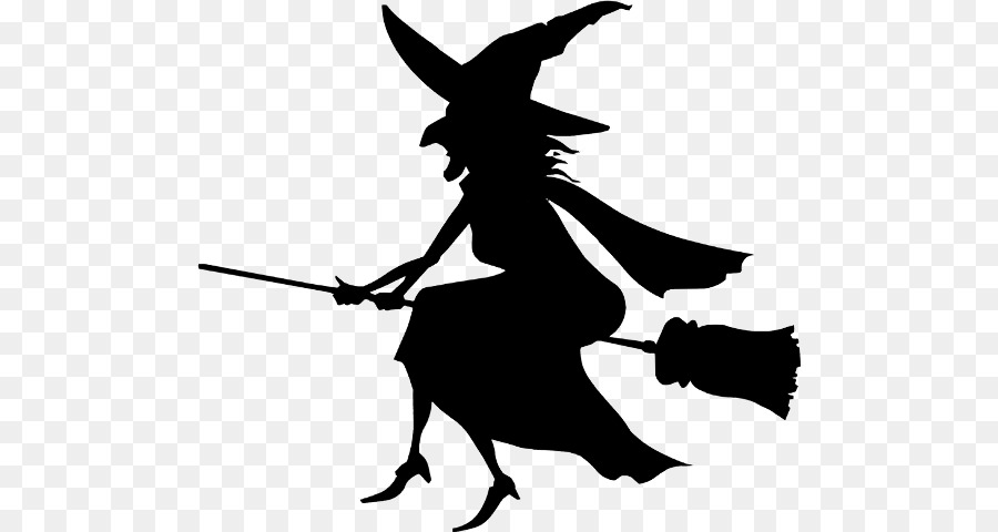 Clip art Witchcraft Black and white Halloween witches Image - Silhouette png download - 544*480 - Free Transparent Witchcraft png Download.