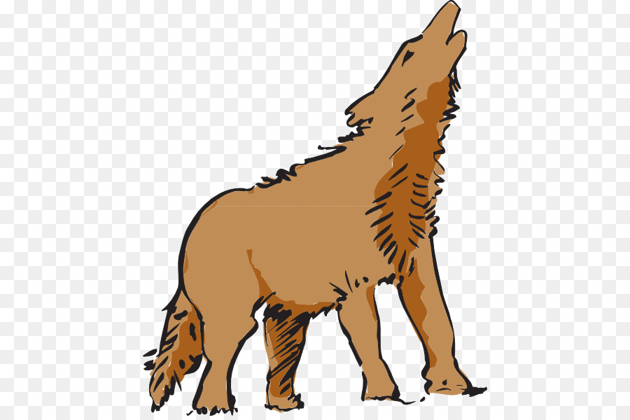 Coyote Dog Clip art - Animated Wolf Clipart png download - 492*594 - Free Transparent Coyote png Download.