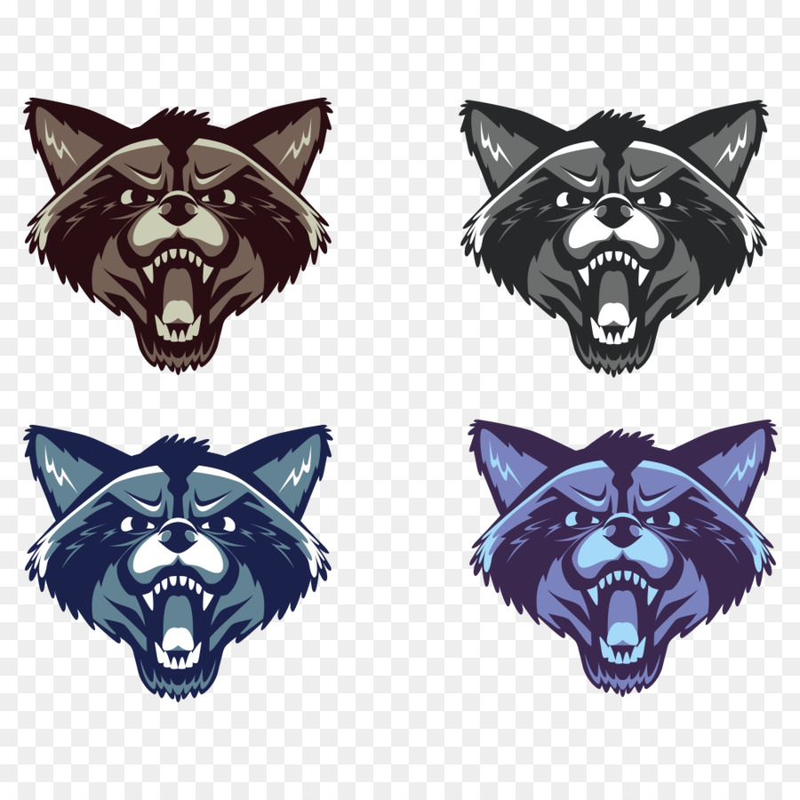 Raccoon Royalty-free Clip art - Vector wolf head png download - 1000*1000 - Free Transparent Raccoon png Download.