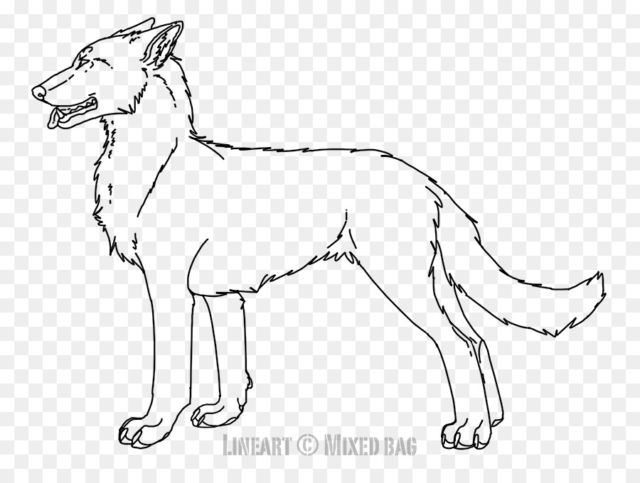Dog breed Line art German Shepherd Puppy Gray wolf - puppy png download - 851*666 - Free Transparent Dog Breed png Download.