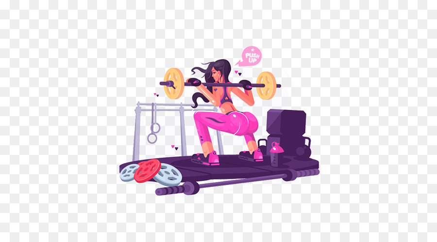 Fitness Centre Weight training Squat Illustration - Fitness woman lifting dumbbells png download - 500*500 - Free Transparent Fitness Centre png Download.